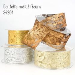 04204 100% Polyester Metallic Lace