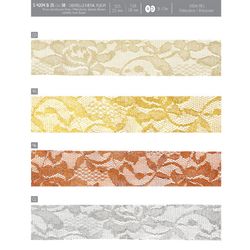 04204 100% Polyester Metallic Lace