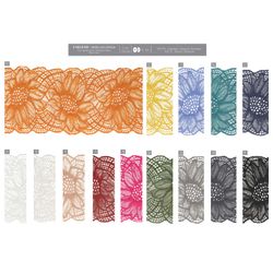 04212 Elastic Flower Lace, 100mm