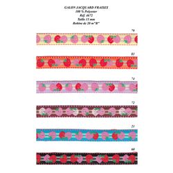04672 15mm Jacquard, Strawberries