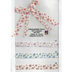04737 100% Polyester Ribbon, Flowers
