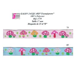 04759 17mm Jacquard, &Mushrooms&