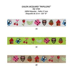 04760 &Butterflies& Jacquard Galon, 17mm