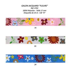 04762 &Flowers& Jacquard Galon, 17mm