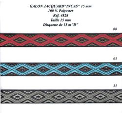 04828 &Incas& Jacquard Galon, 15mm
