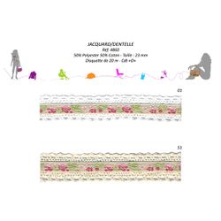 04860 Jacquard w/ Lace Edge, 23mm