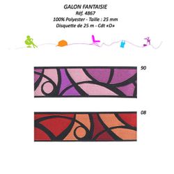 04867 Abstract Design Jacquard, 25mm