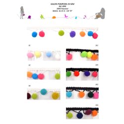 04990 Pom-Pom Trims, Multicolor