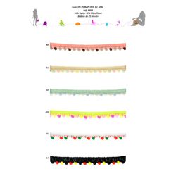 04994 Multicolor Pompon Trim, 11mm