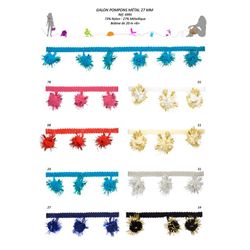 04995 Metallic Pompon Trim, 27mm
