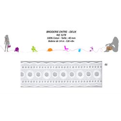 05278 100% Cotton Entredeux, 40mm