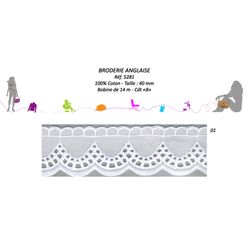 05281 100% Cotton Lace, 40mm