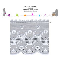 05286 100% Cotton Lace, 122mm