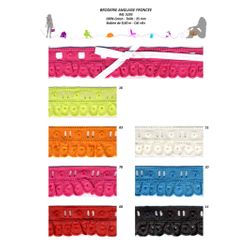 05293 100% Cotton Gathered Eyelet, 35mm