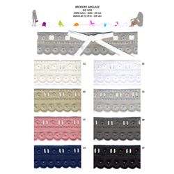 05294 100% Cotton Eyelet, Flat Entredeux