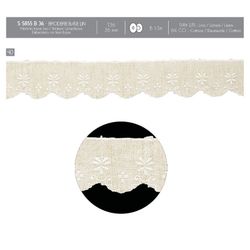 05855 Flowery Embroidered Linen, 36mm