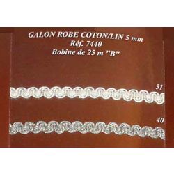 07440 Scroll Braid, 5mm Cotton/Linen