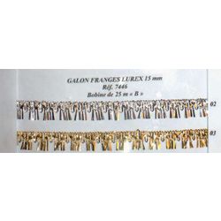 07446 Lurex Fringe, 15mm