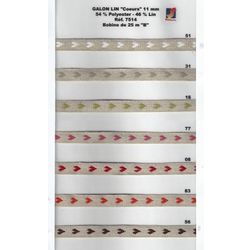07514 Linen Hearts Galon - 11mm