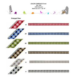 07566 Checkered Ribbon 100% Polyester