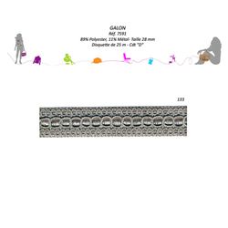 07591 Silver Linked Circle Galon