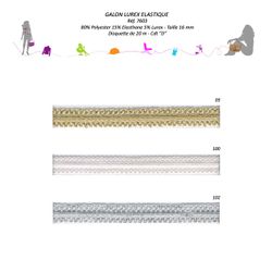 07603 Elastic Lurex Trim, 16mm