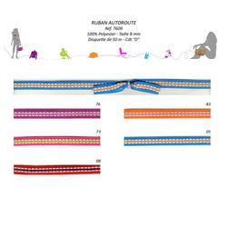 07609 100% Polyester Ribbon, 8mm