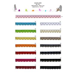 07611 100% Polyester Trim w/ Lurex,11mm