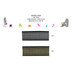 07612 100% Polyester Lurex Galon 27mm
