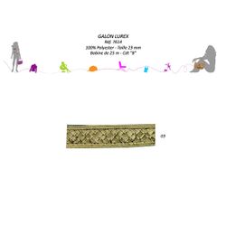 07614 100% Polyester Galo w/ Lurex, 23mm