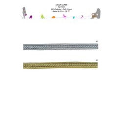 07615 100% Polyester Lurex Galon,15mm