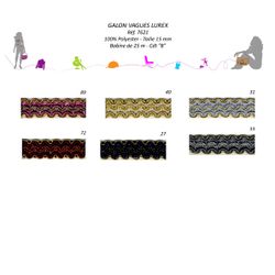 07621 100% Polyester Lurex Galon, 15mm