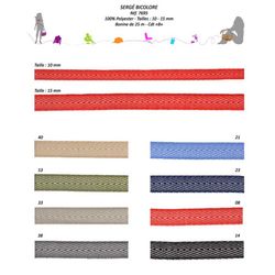 07695 Bicolor Twill Tape, 10mm & 15mm