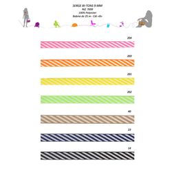 07699 Bicolor Twill Tape, 9mm