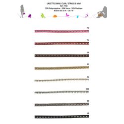 07700 Faux Leather Trim w/ Rhinestones