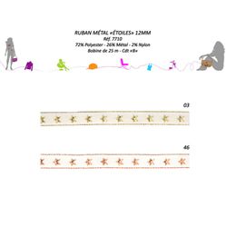 07710 Lurex &Star& Ribbon, 12mm