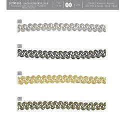 07749 Metallic Dress Trim, 15mm