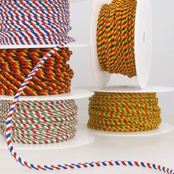 00784 Tricolor Cord, 2mm & 4mm