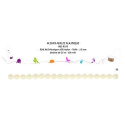 08103 Pearl Flower Bead Trim, 10mm
