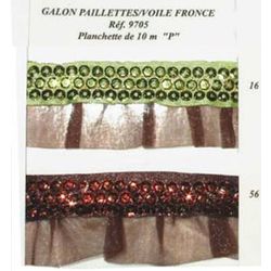 09705 Sequins Galon w/ Ruffled Organdy