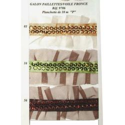 09706 Sequins Galon on Ruffled Organdy