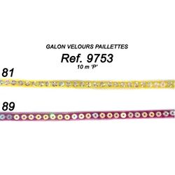 09753 Velvet Galon with Sequins