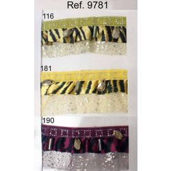 09781 Satin/Tulle Novelty Trim w/ Beads