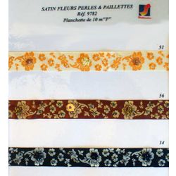 09782 Statin Ribbon with Beads & Sequins
