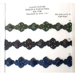 09796 Rose Trim with Beads