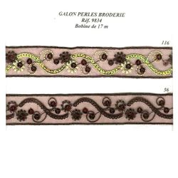 09834 Sequins & Embroidery on Organdy