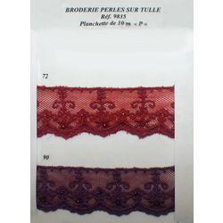 09835 Embroidered Tulle with Beads