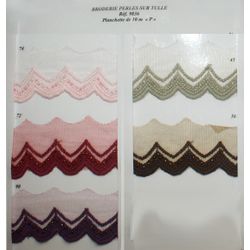 09836 Embroidered Tulle with Beads