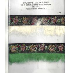 10117 Fur Galon with Flowers