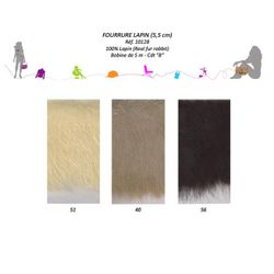 10128 Rabbit Fur Trim, 5.5cm